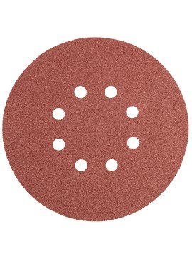 Velcro švitrinis popierius 150 mm, K150, 5 vnt., 8 skylučių (55H950) - Velcro sand paper GRAPHITE with diameter 150 mm, dedicated to grinding wood, wood-based materials, metals and plastics.