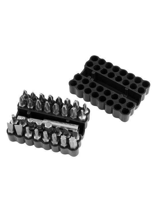 Antgaliukų rinkinys 25 mm, su magnetiniu laikikliu 60 mm, 33 vienetai.