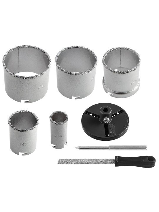Volframo karbido skylių pjaustyklės 32–83 mm, 5 dalių rinkinys