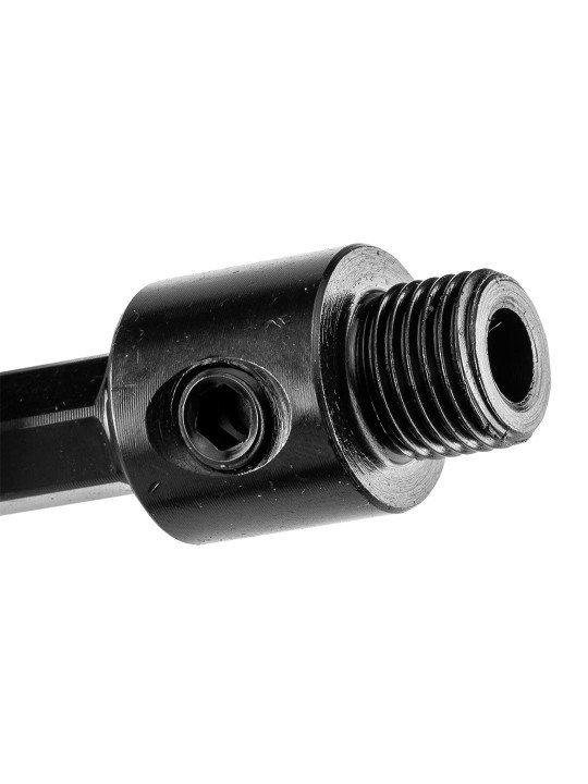 Adapteris su centravimo grąžtu bimetaliniams skylių pjūklams 14-30 mm, šešiakampis