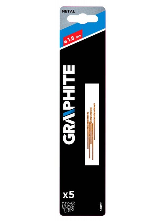 Grąžtas HSS-TiN 1.5 mm / 5 vnt.