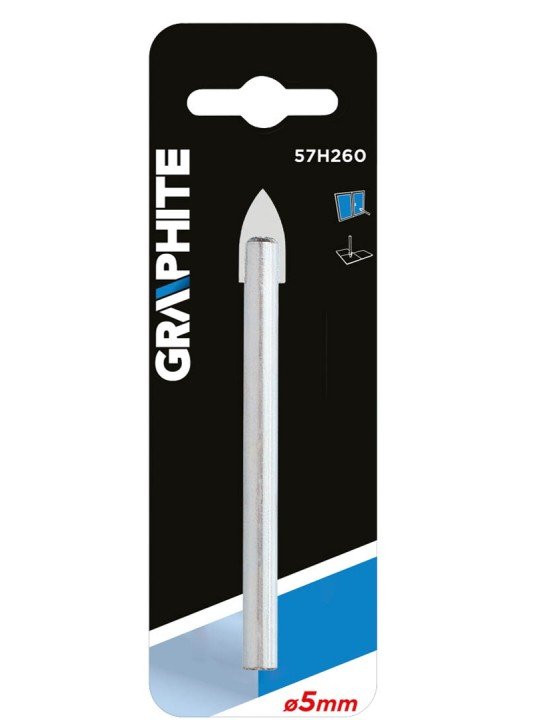 Grąžtas keramikai ir stiklui 5mm