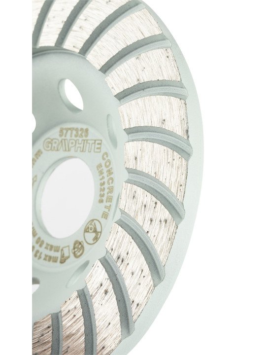 Deimantinis šlifavimo diskas, turbo, 115 x 22,2 mm, sausam pjovimui