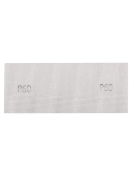 Abrazyvinis tinklelis baltas 115 x 280 mm, p60 (58T140) - Šlifavimo tinklelis baltas 115 x 280 mm, p60 58t140 pagal grafito, rekomenduojamą delniniam pritaikymui su mediena, metalu, plastiku, stiklu ir gipso plokštele.