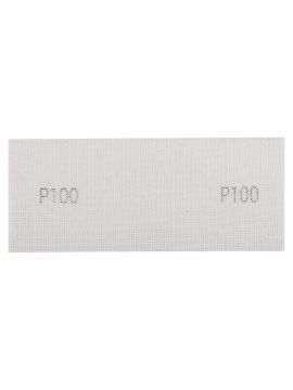 Abrazyvinis tinklelis baltas 115 x 280 mm, P100 (58T142) - Šlifavimo tinklelis baltas 115 x 280 mm, P100 58T142 pagal grafitą, rekomenduojamą delniniam pritaikymui su mediena, metalu, plastiku, stiklu ir gipso plokštele.