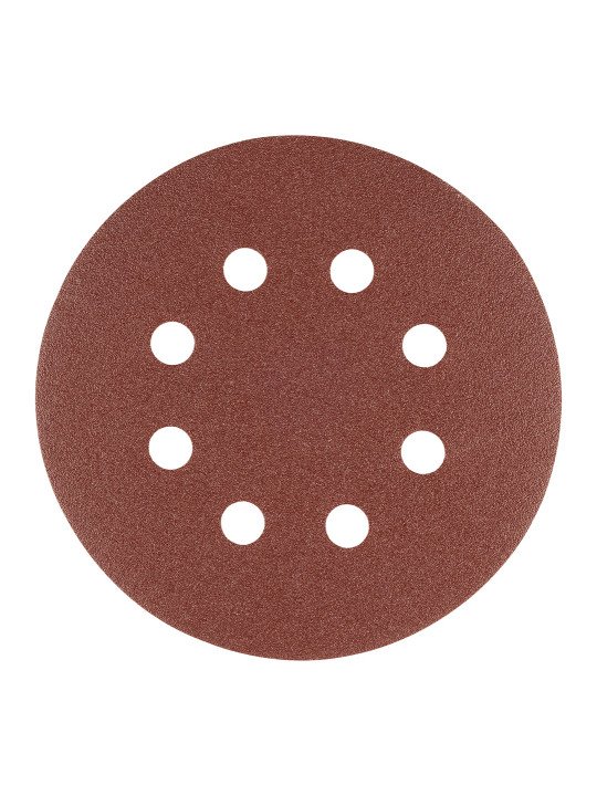 „Velcro“ šlifavimo diskai 125 mm, p180, 5 vnt, su 8 skylėmis