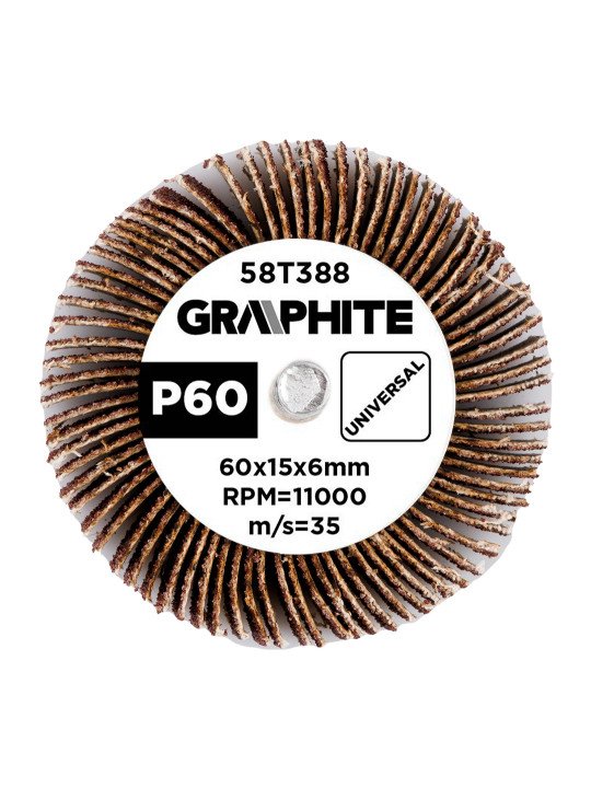Šlifavimo popierius 60 x 15 x 6 mm, p60