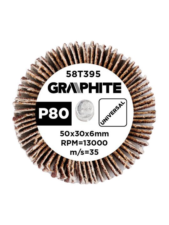 Šlifavimo popierius 50 x 30 x 6 mm, p80