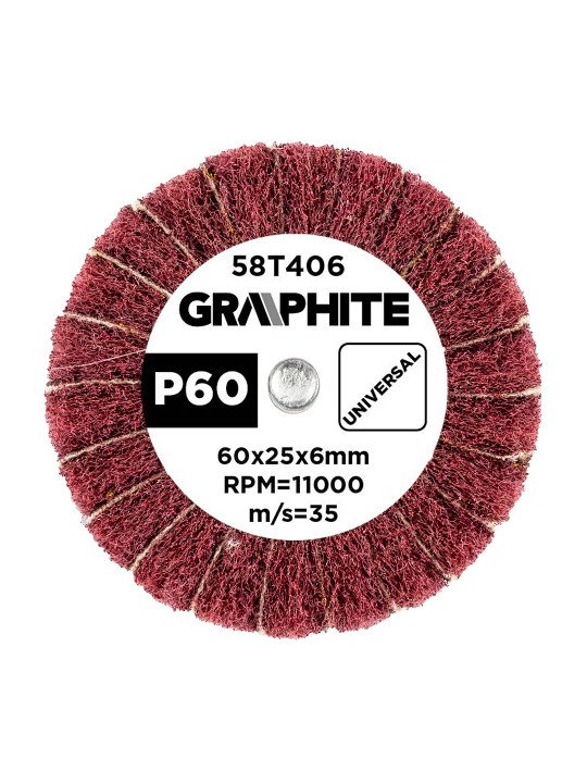 Šlifavimo popierius 60 x 25 x 6 mm, p60