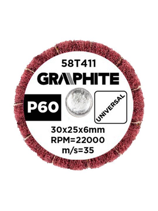 Šlifavimo popierius 30 x 25 x 6 mm, p60