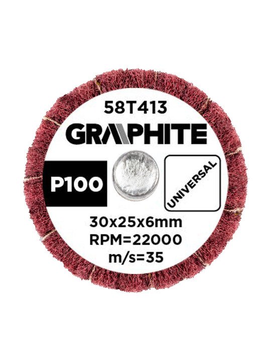Šlifavimo popierius 30 x 25 x 6 mm, P100