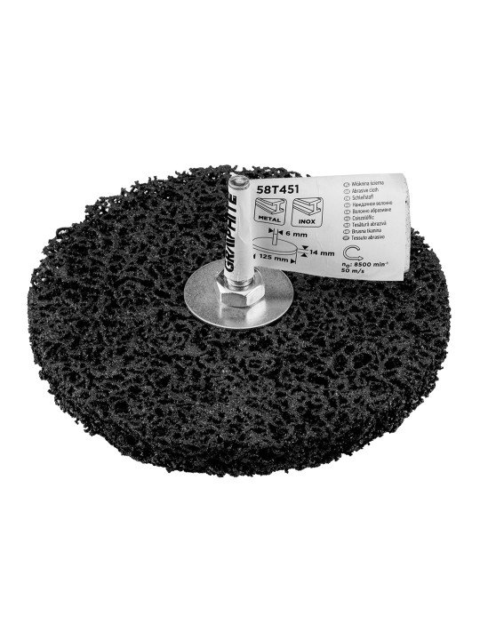 Neaustas abrazyvinis su Mandrel 125 x 14 x 6 mm