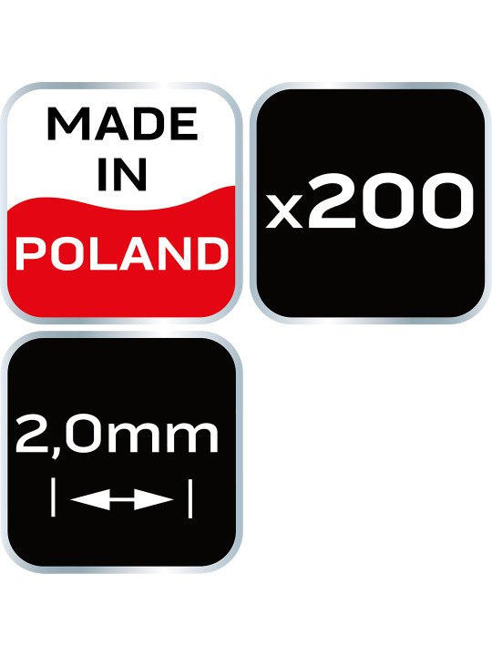 Kryžiukai plytelėms NEO - 2mm, 200pcs