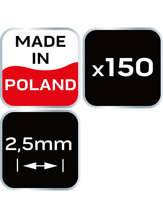 Kryžiukai plytelėms NEO - 2,5mm, 150pcs