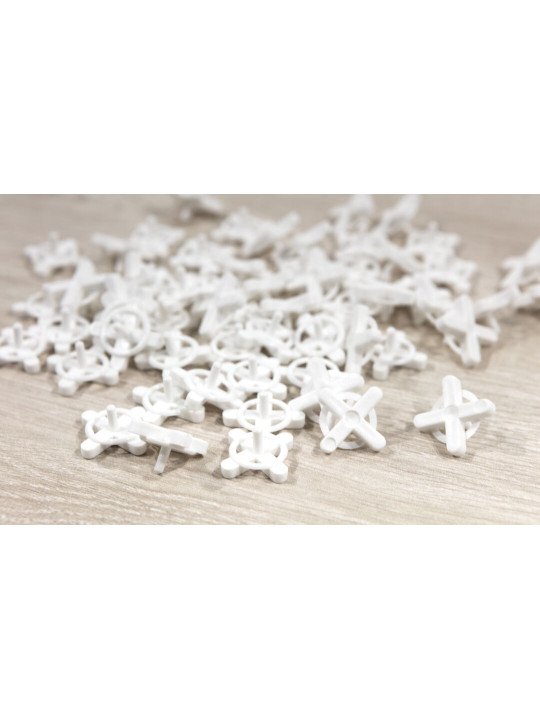 Kryžiukai plytelėms NEO  su žiedu - 3mm, 100pcs