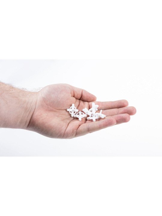 Kryžiukai plytelėms NEO  su žiedu - 3mm, 100pcs