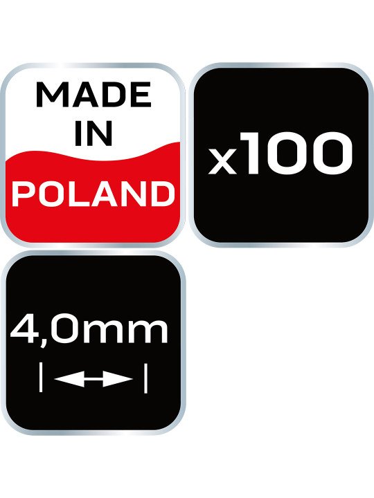 Kryžiukai plytelėms NEO  su žiedu - 4mm, 100pcs