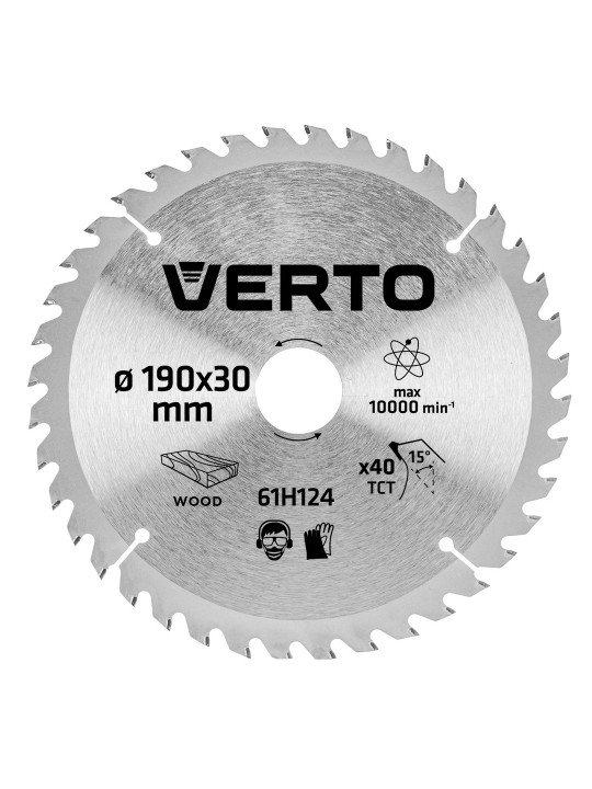 Pjovimo diskas 190 x 30 mm, 40 d. medienai