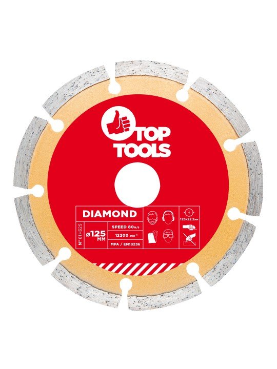 Diskas deimantinis segmentinis 125 mm. Top Tools
