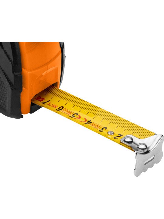 Plieninė ruletė 3 m x 16 mm, automatinis užraktas, du stabdymo mygtukai