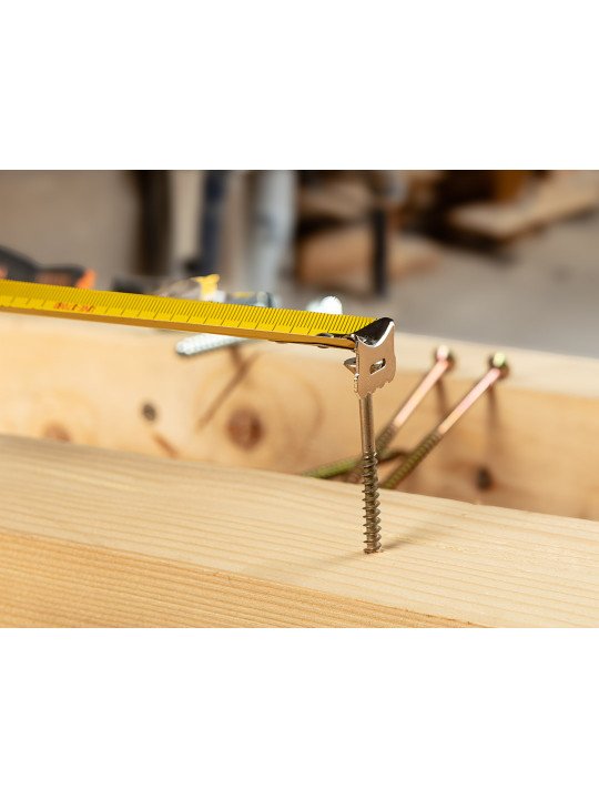 Plieninė ruletė 7,5 m x 25 mm, automatinis užraktas, du stabdymo mygtukai
