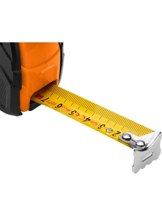 Plieninė ruletė 10 m x 25 mm, automatinis užraktas, du stabdymo mygtukai