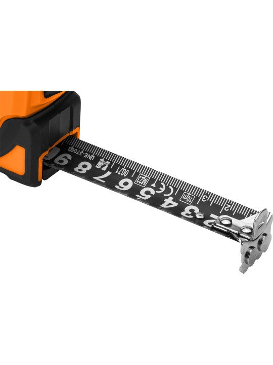 Super Black plieninė ruletė 5 m x 25 mm, automatinis užraktas, du stabdymo mygtukai, magnetas