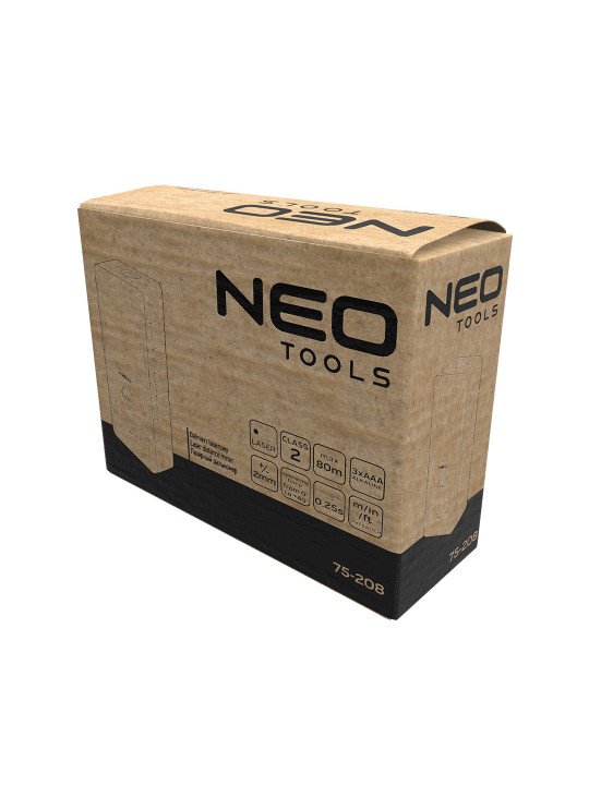 Lazerinis atstumo matuoklis, nuotolis 80 m, IP54