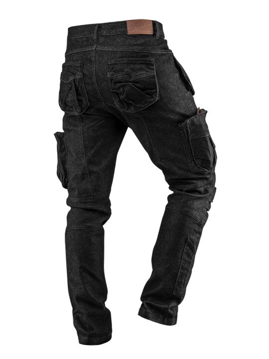 5 kišenės darbinės kelnės DENIM, juodos, M dydis