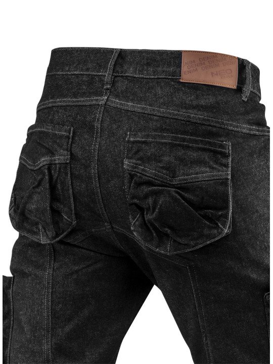 5 kišenės darbinės kelnės DENIM, juodos, M dydis