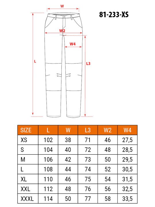 5 kišenės darbinės kelnės DENIM, juodos, XS dydis