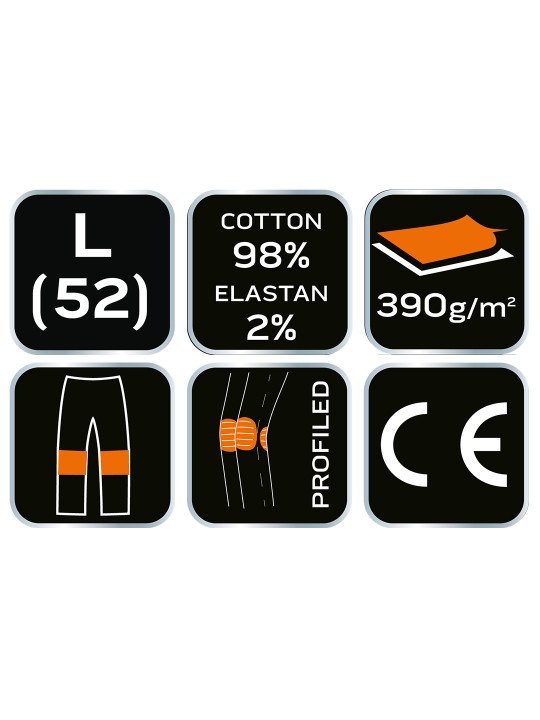 Darbinės kelnės DENIM, juodos, L dydis