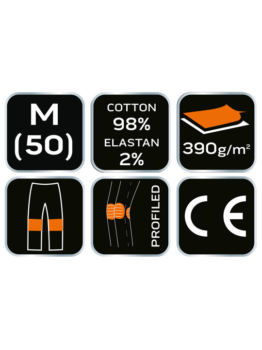 Darbinės kelnės DENIM, juodos, M dydis