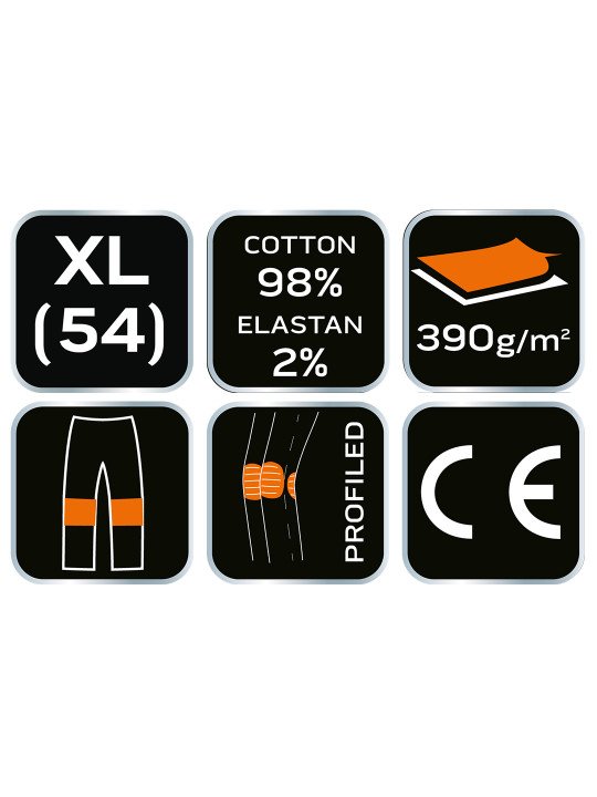 Darbinės kelnės DENIM, juodos, XL dydis