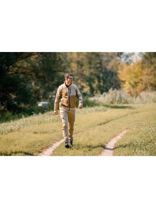 OUTDOOR darbinės kelnės, jogger tipo, smėlio spalvos, dydis XXL