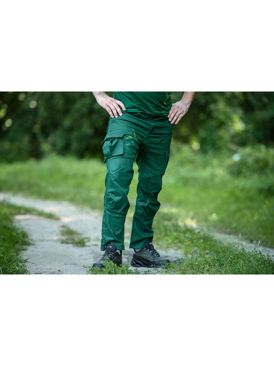 OUTDOOR darbinės kelnės, jogger tipo, žalia, dydis M