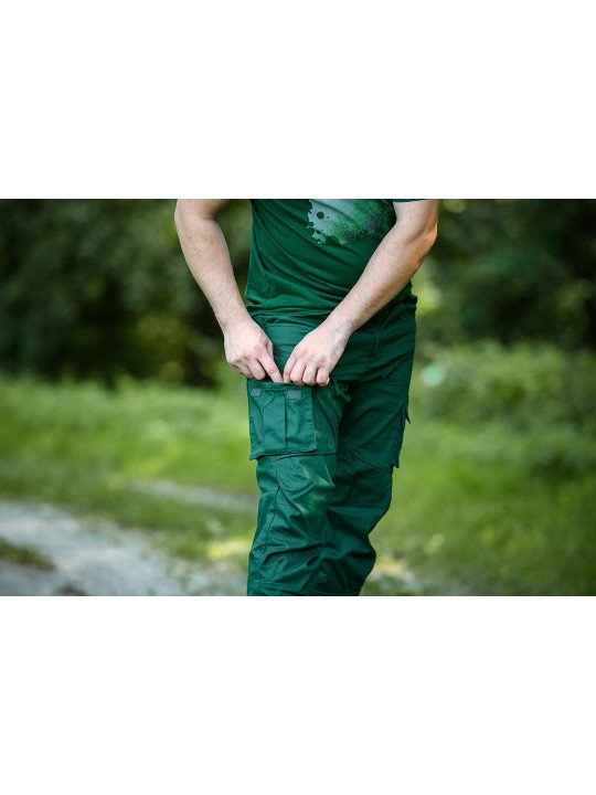 OUTDOOR darbinės kelnės, jogger tipo, žalia, dydis M