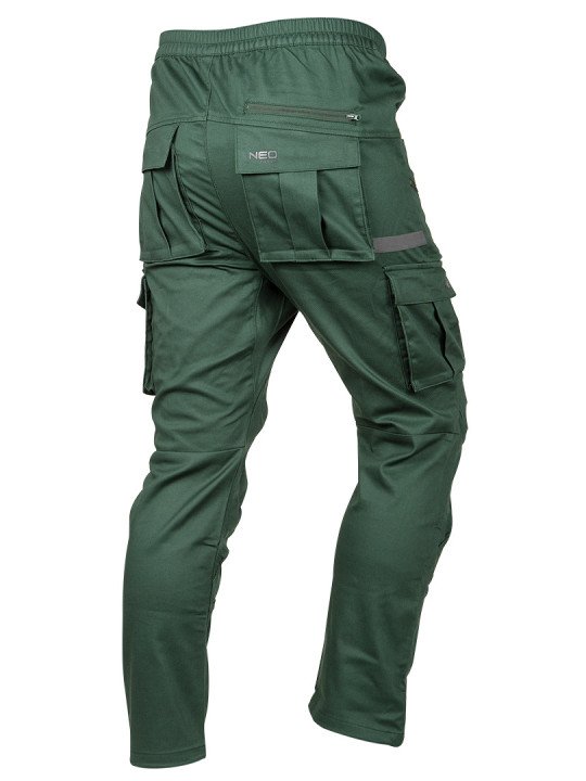 OUTDOOR darbinės kelnės, jogger tipo, žalia, dydis XS