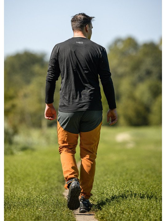 OUTDOOR darbinės kelnės, 4 krypčių ruožas, garstyčių pilka, dydis XL