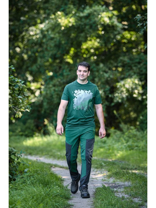 OUTDOOR darbinės kelnės, 4 krypčių ruožas, žaliai pilka, dydis S