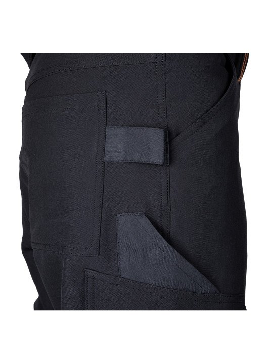 Juodos-oranžinės, „Mix&Match“ darbo kelnės, 4 kryptimis tempiamos, dydis XL
