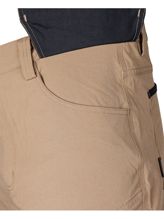 Smėlio/juodos, „Mix&Match“ darbo kelnės, 4 kryptimis tempiamos, dydis XXL