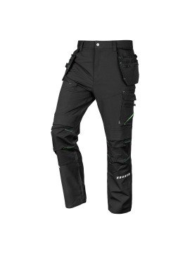 Juodos, „Mix&amp;Match“ darbo kelnės, 4 kryptimis tempiamos, dydis XL (81-296-3-XL) - Mišinių ir rungtynių darbo kelnės, „4 Way Stretch“ su dėklais, „Cordura“ armatūros, juodos spalvos, XL dydis 81-296-3-XL „Neo Tools“ yra kelnės iš „Mix &amp; Match“ lini