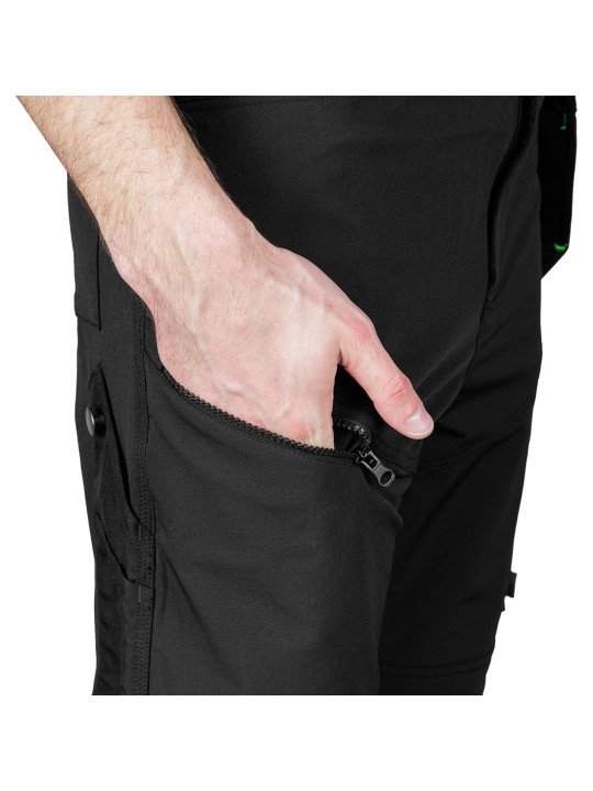 Juodos, „Mix&Match“ darbo kelnės, 4 kryptimis tempiamos, dydis XXXL