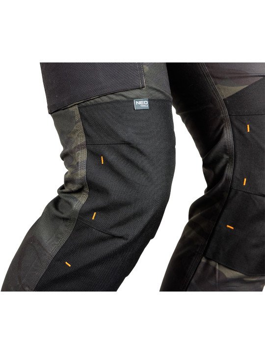 Žalia spalva „Mix&Match“ darbo kelnės, drobė, sutvirtintos „Cordura“ medžiaga, dydis XS