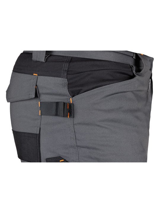 Pilkos/juodos spalvos „Mix&Match“ darbo kelnės, drobė, sutvirtintos „Cordura“ medžiaga, dydis L