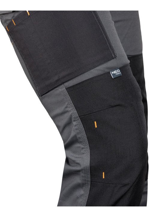 Pilkos/juodos spalvos „Mix&Match“ darbo kelnės, drobė, sutvirtintos „Cordura“ medžiaga, dydis L