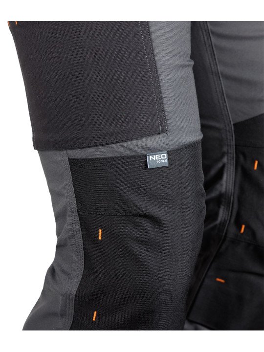 Pilkos/juodos spalvos „Mix&Match“ darbo kelnės, drobė, sutvirtintos „Cordura“ medžiaga, dydis M