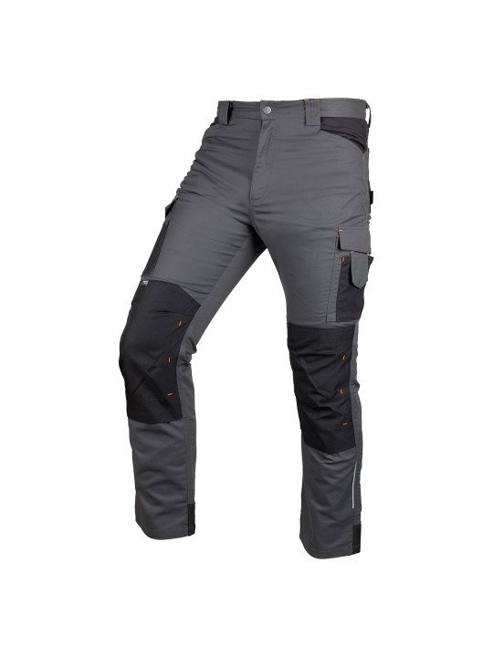 Pilkos/juodos spalvos „Mix&Match“ darbo kelnės, drobė, sutvirtintos „Cordura“ medžiaga, dydis M