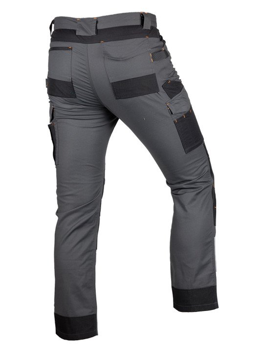 Pilkos/juodos spalvos „Mix&Match“ darbo kelnės, drobė, sutvirtintos „Cordura“ medžiaga, dydis S